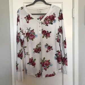 Time & Tru - Waffle Long Sleeve Tee